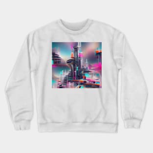 Futuristic Tower Crewneck Sweatshirt